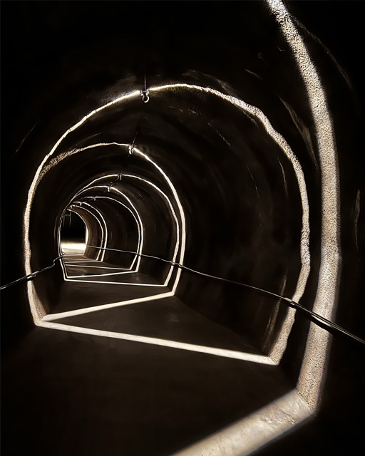 Tunnel leading to the cellar